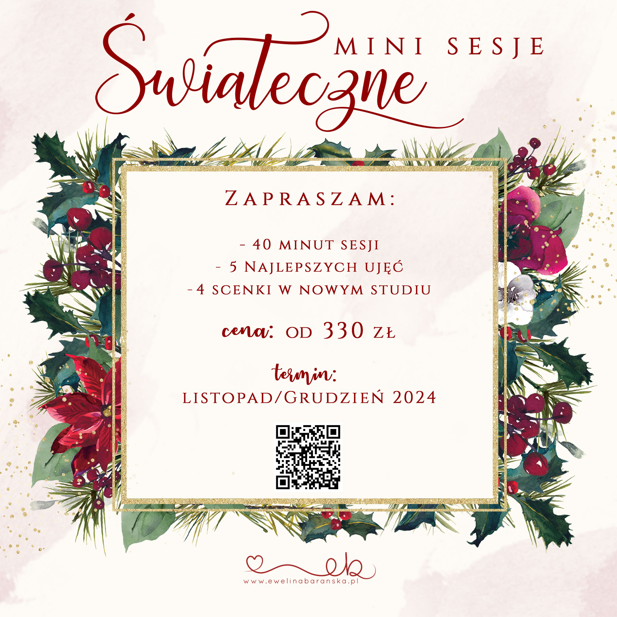 Zapisy na mini sesje świąteczne!